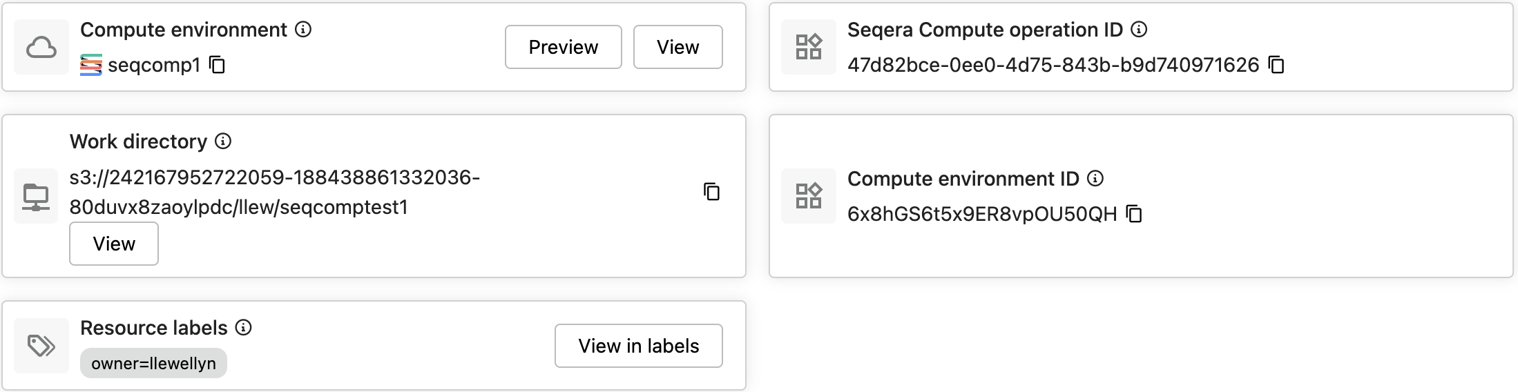 Infrastructure details